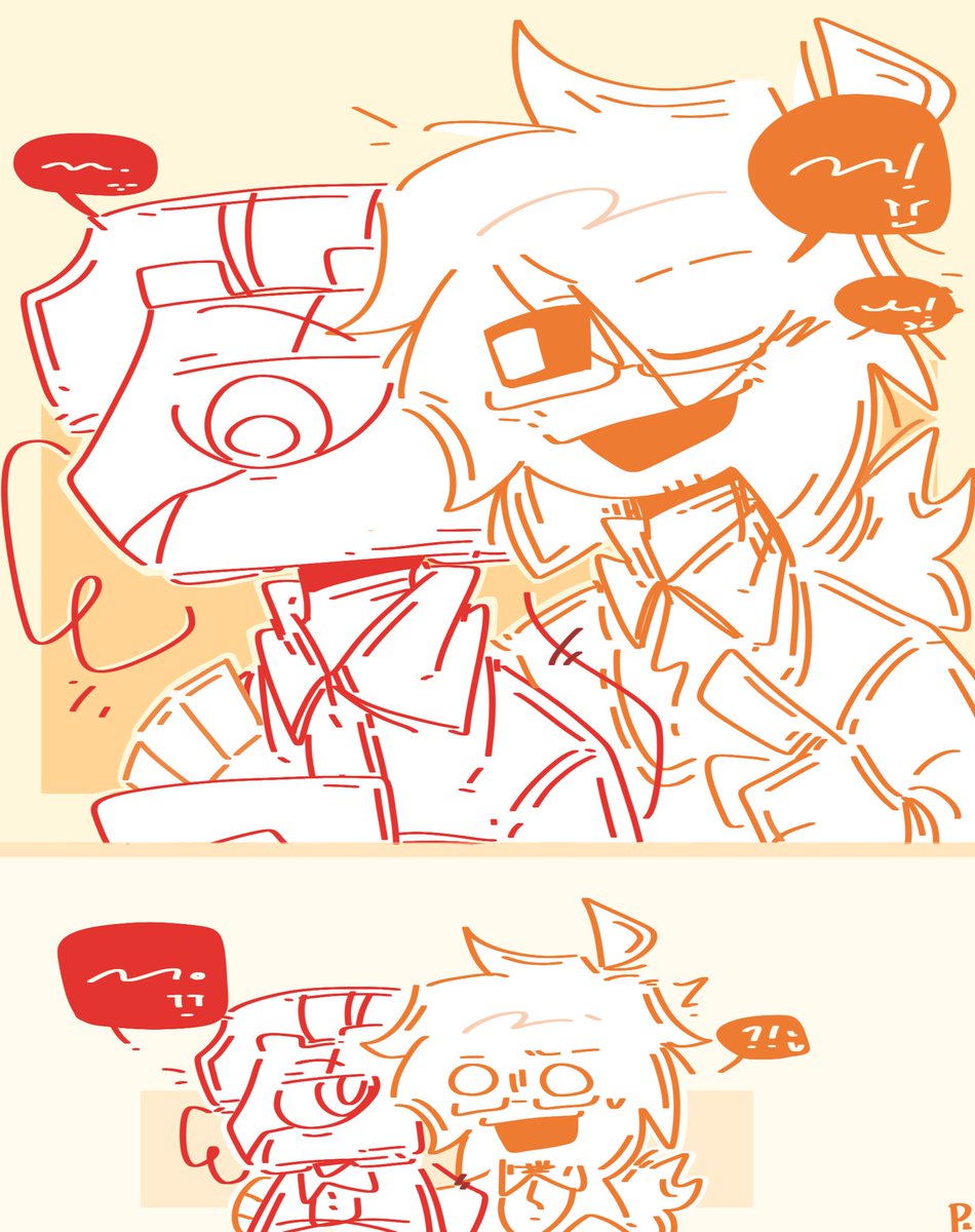 WATERabz's tweet photo. ☎️🍊
The two brothers chatting.
——One word from his brother left his brother speechless.(Guess what he said?)

(Not named yet AU)
#dsaf #dsafau #dsafjack #jackkennedy #dsafpeter #peterkennedy #dayshiftatfreddy https://t.co/6xZwkXRwQy
