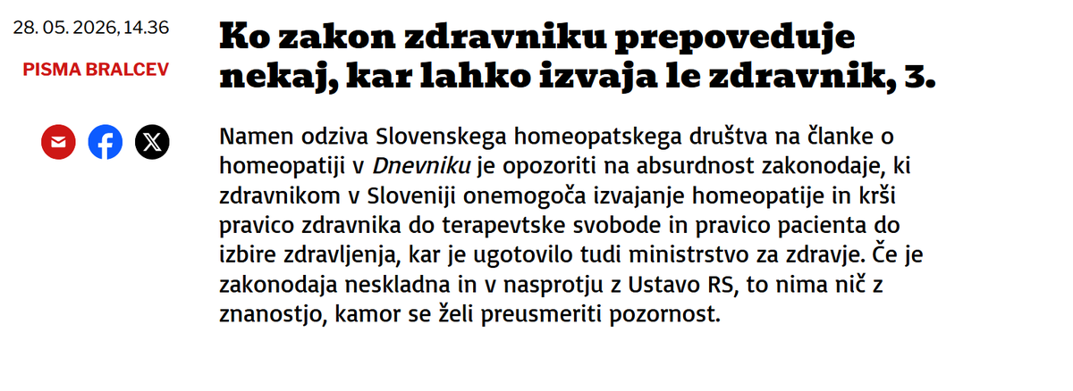 SHD_si's tweet photo. Ne gre za opredeljevanje za ali proti homeopatiji, temveč za vprašanje medsebojne skladnosti in ustavnosti zakonov, kar je eno od temeljnih načel pravne države.

#Homeopatija #Medicina #Zdravnik #Pacient

@MinZdravje @VaruhCPRS @vladaRS @zdravniska 

https://t.co/kQyqBxVwa0 https://t.co/2UkIT0s9Dz