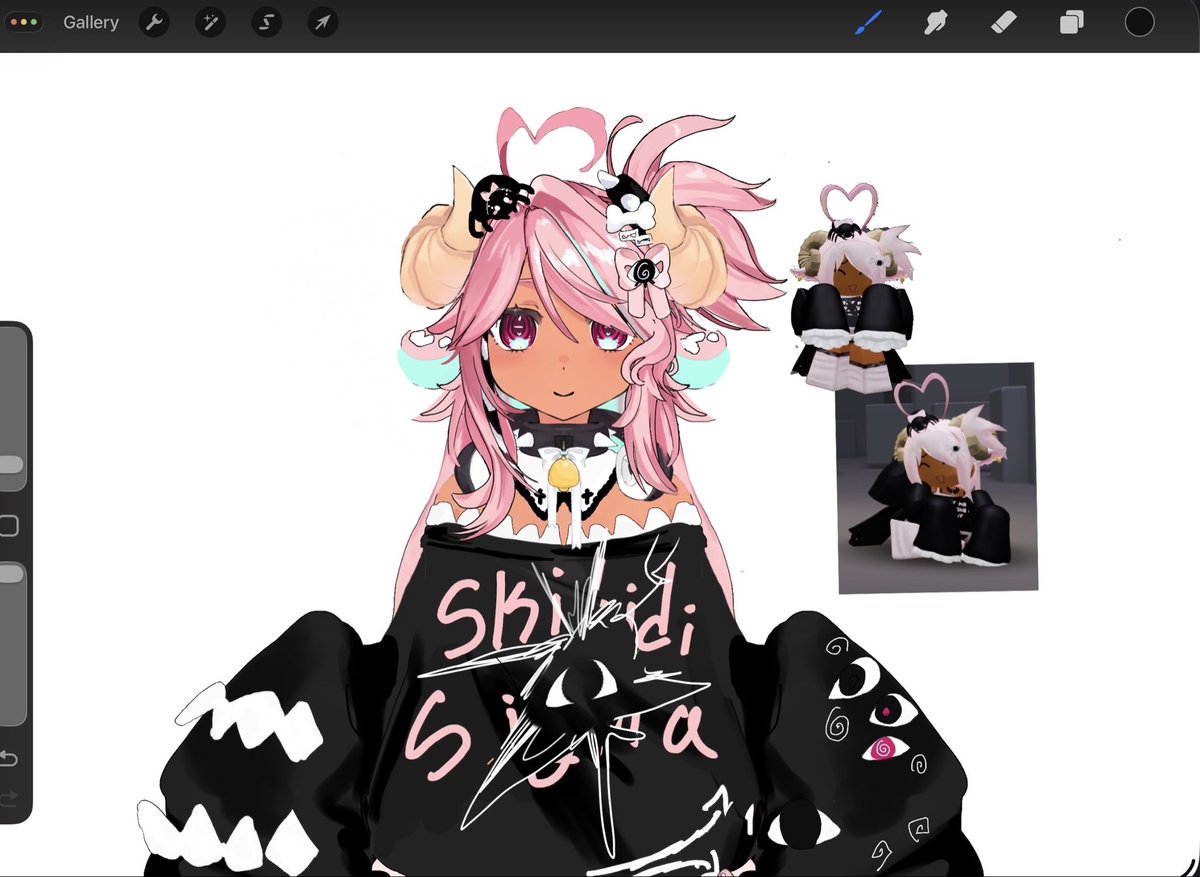 moemoemoomoo's tweet photo. New outfit wip!! Totally not inspired by a Roblox outfit https://t.co/YYDnaFlJV5