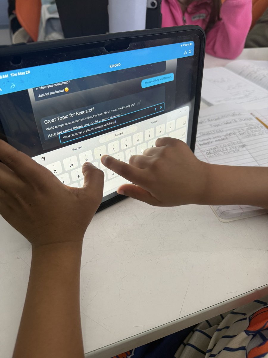 MsLeeds_'s tweet photo. We used @kid_OYO today to research and gather information about a global issue. Students found strong evidence to support their claims and deepen their understanding of the topic! @Jackson_Ave #mineolaproud https://t.co/woY1WOIUlA