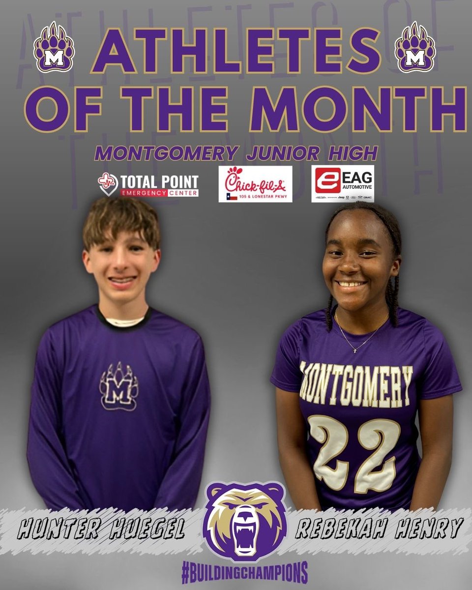 coachlaplante's tweet photo. Please help me celebrate the @MontgomeryISD May Athletes of the Month!!  #buildingchampions

https://t.co/UESL7wfXib
 
@MJH_Lady_Bears @MJHBears @mjhsbears @coachcooper_mhs @CoachBWilkinson @LCCoachMel @coachrochinski @MHS_Golf_1 
@TrackLchs @LakeCreek_SB @MHSBearFB https://t.co/4yrlbwpgW9