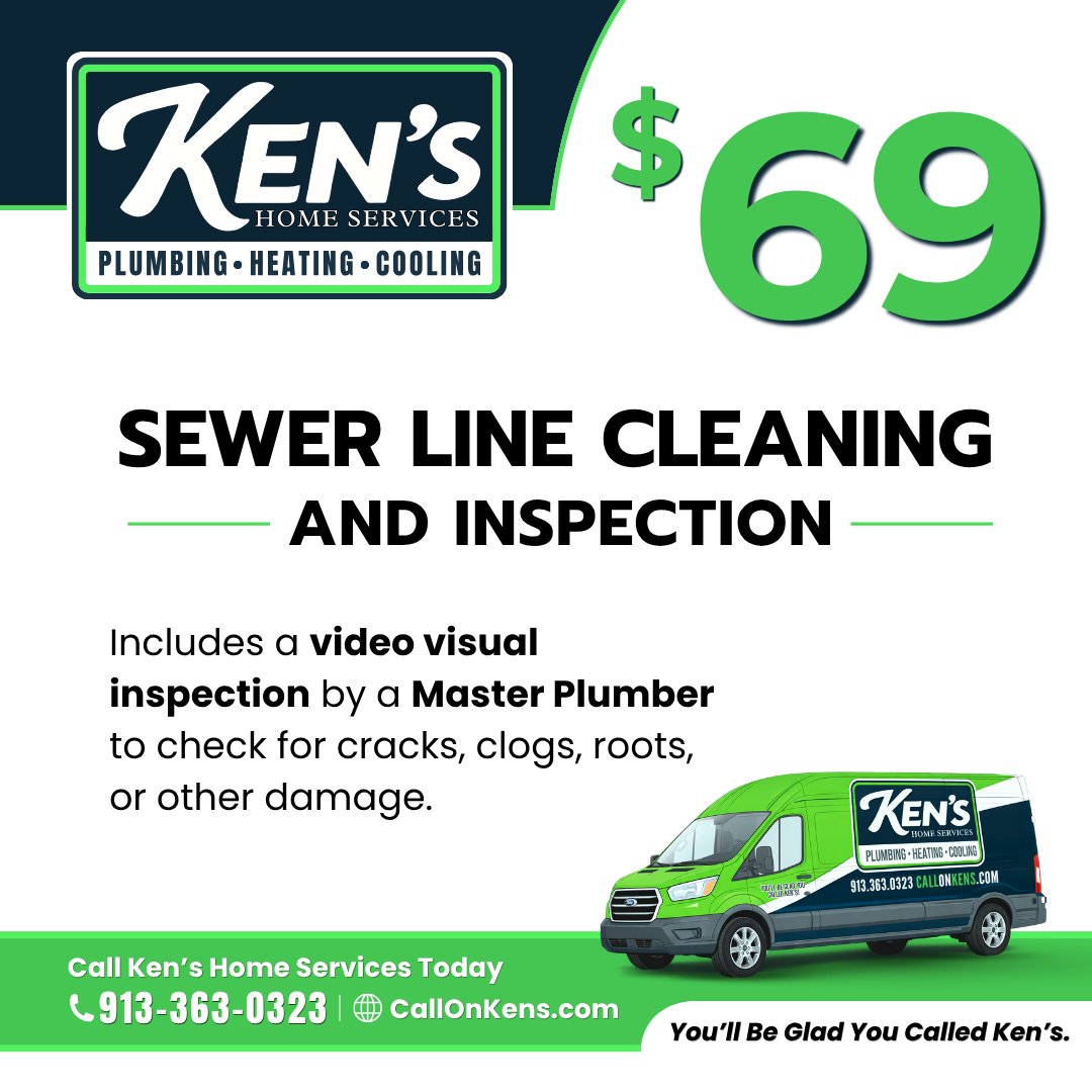 kens_hs's tweet photo. ⚠️Slow drains or recurring backups?

Our sewer line cleaning and inspection includes a full video inspection by a Master Plumber—so you can see exactly what’s going on underground.

📞Call today or visit us online at https://t.co/PYxpaNDIAz to schedule service. 

#kc #KansasCity https://t.co/3OaFO8O1V7