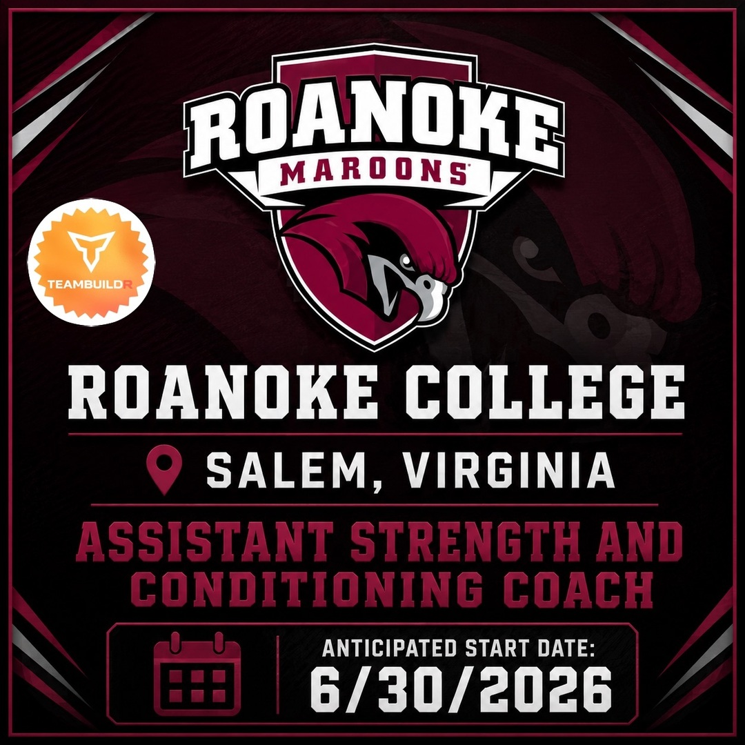 SCJobNetwork's tweet photo. 💪 FULL-TIME PAID OPPORTUNITY 💪

Roanoke College is seeking an Assistant Strength and Conditioning Coach to join their Division III performance staff.

📍 Salem, Virginia
🏆 NCAA Division III
💼 Assistant Strength and Conditioning Coach
💰 $30K–$40K

Te… https://t.co/ILRWFTandC https://t.co/w4UEaZhzAE