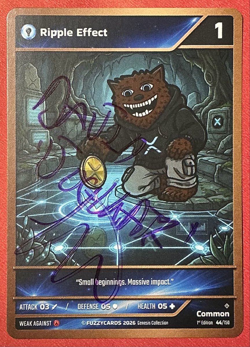 FootittJr's tweet photo. ✨ Genesis Edition FuzzyCards Signed by David Schwartz @ XRPLasVegas 2026 ✨
For those who couldn’t make it to the event ��� here’s your chance!

DM me with serious offers or questions.
Who’s adding these to their collection? 👀
#XRP  #DavidSchwartz #XRPLasVegas2026 #FuzzyCards https://t.co/pa7oObohf9