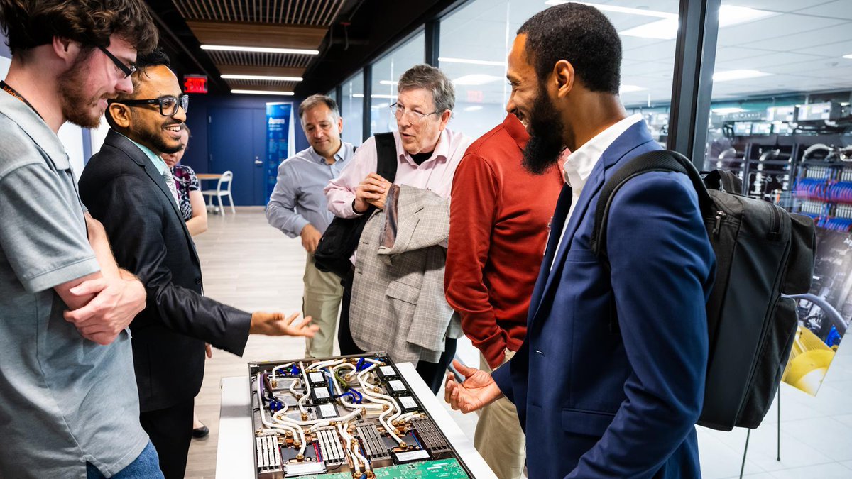 argonne's tweet photo. What will it take to power the next era of computing? Argonne is advancing next-generation #microelectronics to make future AI, sensors, and supercomputers faster and more energy efficient. Learn more in our Partnerships &amp; Outreach Report - https://t.co/y6hksxha5g https://t.co/9Gxml5m21T