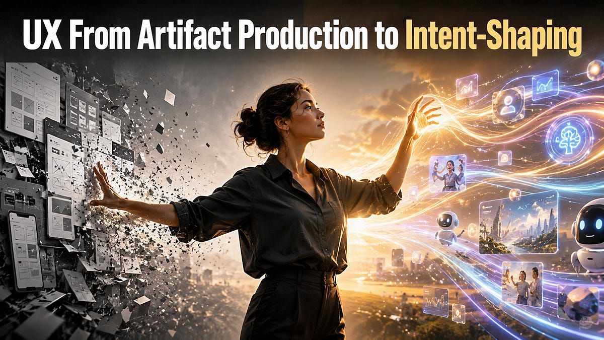 QuadionTech's tweet photo. https://t.co/B1f5zHeGEq Design Changing from Artifact-Production to Intent-Shaping
AI is not merely making designers faster at producing screens, prototypes, and research summaries. It is changing the object of design itself. The UX profession’s most valuable contribution… https://t.co/ax4pP3oz8d
