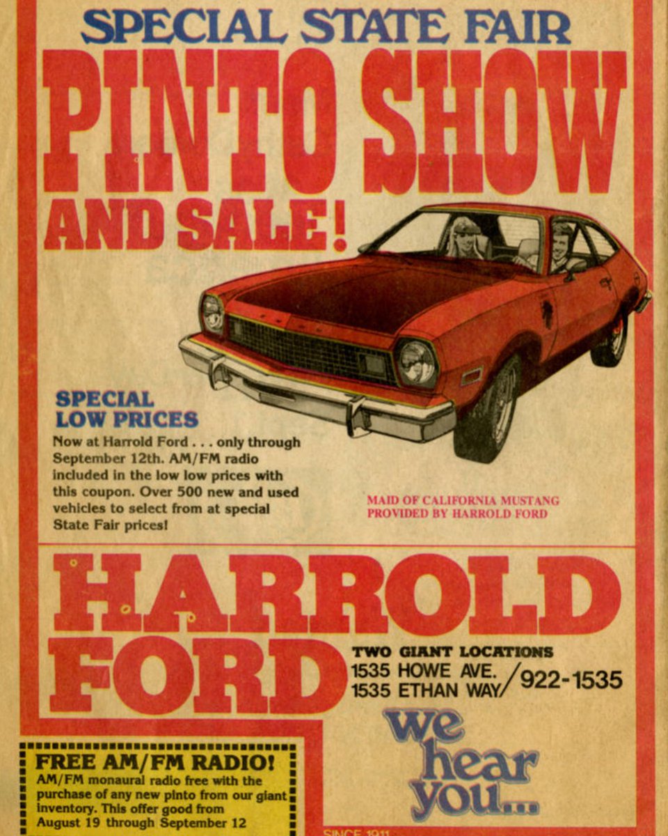 CAStateFair's tweet photo. Take a trip back in time to 1976 &amp; check out all the vintage ads, event schedules and fair fun from this old State Fair program. ✨ And speaking of fun… there’s so much happening for this year’s CA State Fair, July 17 – August 2! Something special is BREWING.🍺 🎶 Stay tuned! https://t.co/TiY48HNVHn