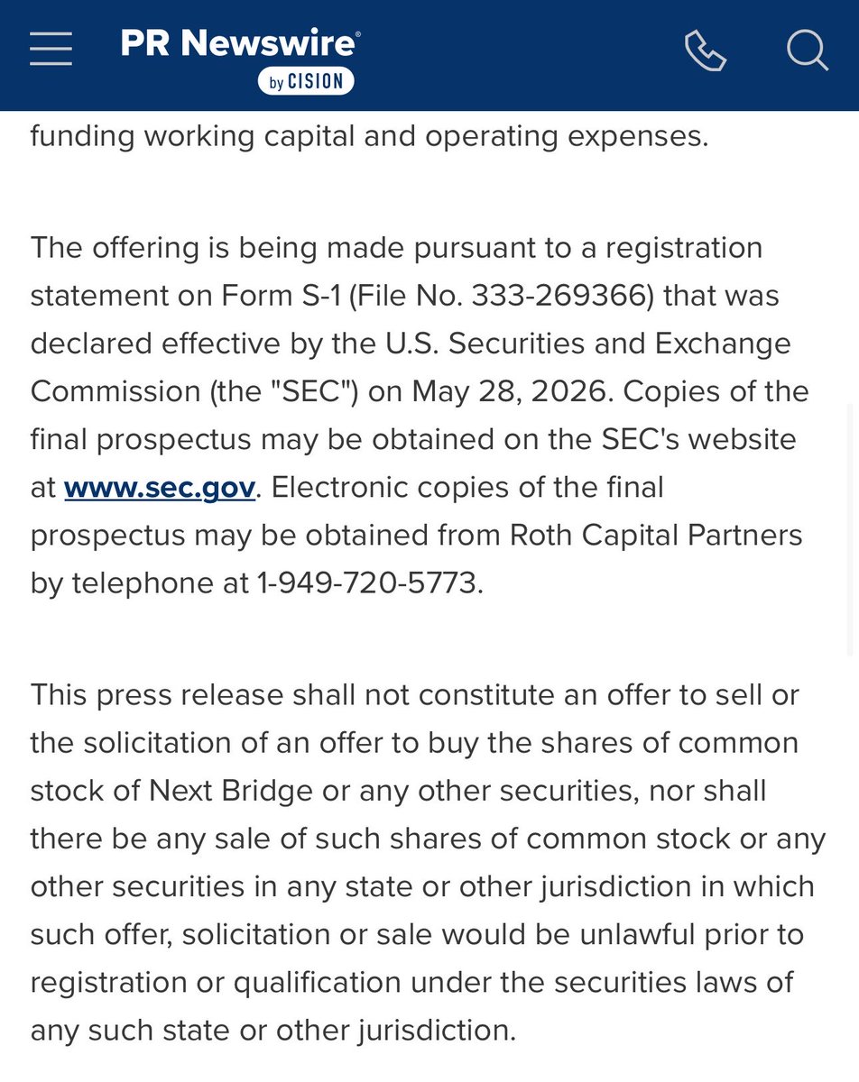 XsyLocke's tweet photo. 🚨 NONWITNESSNEWS | BREAKING 🚨

The SEC has officially declared Next Bridge Hydrocarbons’ S-1 EFFECTIVE.

After 3+ years of being called “worthless,” “dead,” and “going nowhere,” NBH is now moving forward with a public offering of up to 40 million shares at $15/share.

That’s up to a $600M raise. 💰

While critics mocked shareholders, the company kept:
📄 Filing reports
⚡ Advancing projects
⛽ Expanding operations
🏛️ Responding to SEC scrutiny

Meanwhile:
• MMTLP remains unresolved
• Share counts remain disputed
• Discovery battles continue in federal court
• Questions surrounding synthetic exposure still remain unanswered

Corporate reality is colliding with market structure.

Tick tock. 👀