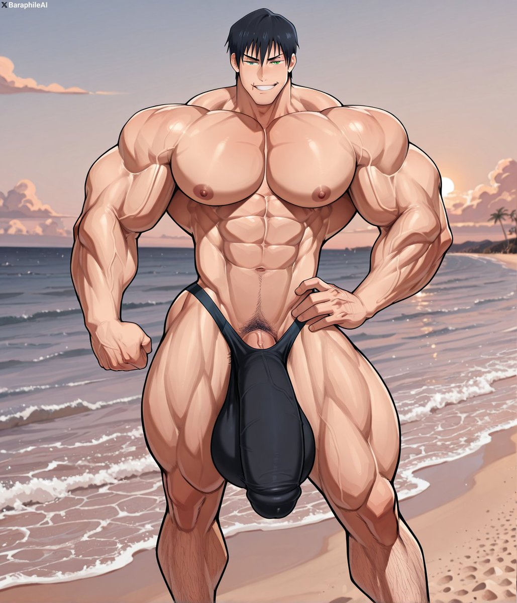 BaraphileAI's tweet photo. Toji Fushiguro

#bara #yaoi #ai #ai_art #chudai #ai_generated #nsfw #gay #bl #anime #muscle_men #muscular_men #muscle #AIart #hunk #hyper #hypermuscle #toji #fushiguro #jjk https://t.co/f41yjwRLdH
