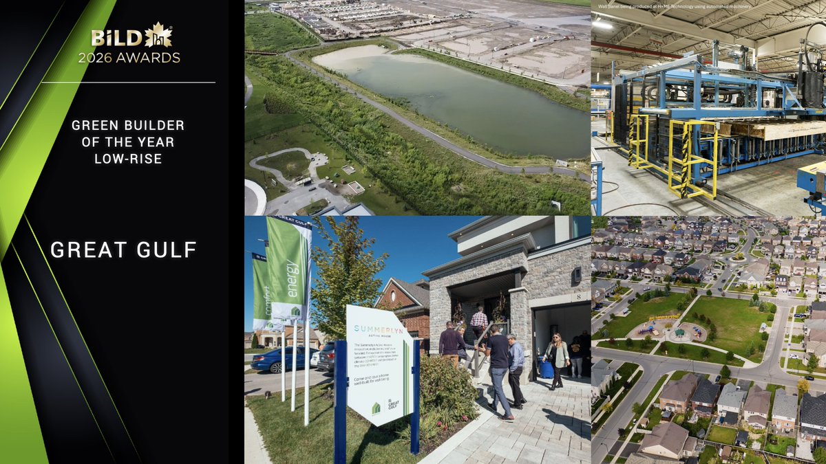 bildgta's tweet photo. The excitement of our 2026 #BILDAwardsGTA Gala continues. Congratulations to the winners thus far! Take a look at who received top honours in the following categories:
Green Builder of the Year, Low‐Rise sponsored by Arriscraft Canada Brick
Green Builder of the Year, Mid/High‐Rise (sponsored by @Enercare)
Best Customer Care (sponsored by @postmedianet)
Best Home Interior Rendering, Low‐Rise (sponsored by @TheBrick)