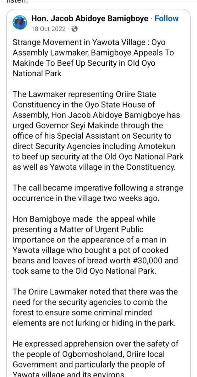 Mario9jaa's tweet photo. They have been warning Seyi Makinde about Oriire Local Government since 2022.

Tinubu was not even the President then. https://t.co/xjody7PyFL