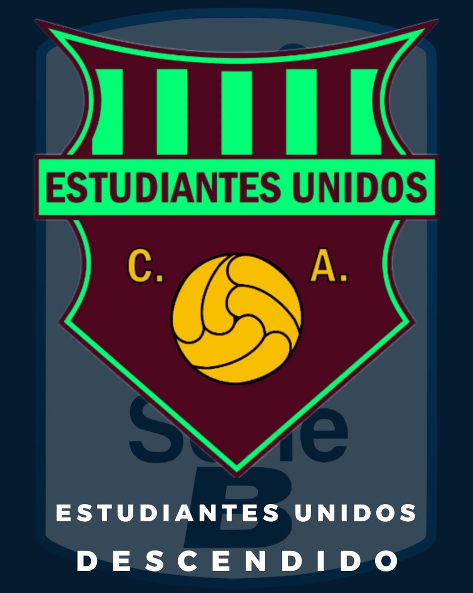 FedeFutXD's tweet photo. Estudiantes Unidos @inversioprivado desciende a la Serie B T8! https://t.co/BfCOmZStMR