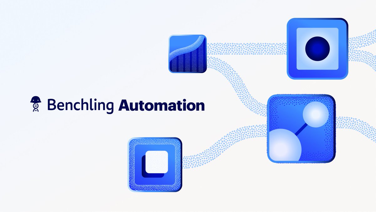 benchling's tweet photo. Today we’re launching Benchling Automation, a unified solution that connects lab instrument data directly to the scientific record.

Scientists can now:
✔️ Pull data from 200+ instruments directly into Benchling
✔️ Run analytics automatically, with results delivered to notebooks
✔️ Automate workflows with flexible no-code and custom code options

We’re building an open ecosystem and launching with partners powering modern labs: @HighResBio, @automata_tech, @Ginkgo, @CellTrio, @opentrons, and @HamiltonCompany.

Available now: https://t.co/J6PSa3ePqQ