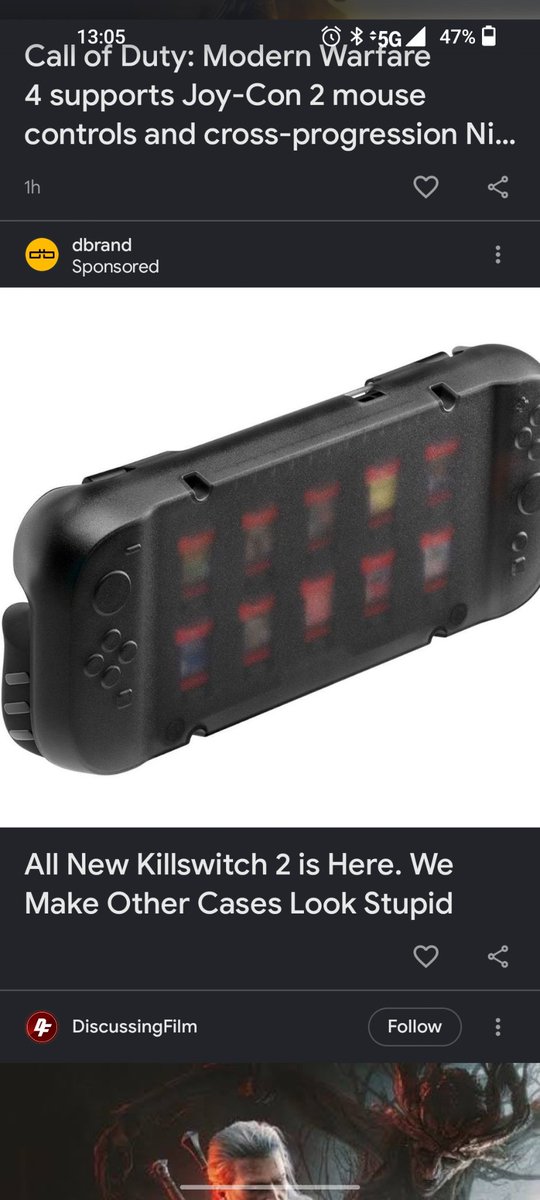 sabledrakon's tweet photo. @dbrand Really? Because the Killswitch won't, doesn't, and can't address the shitty ergo of the actual Joycons. Just makes it easier to hold while fighting the claustrophobic layout. @crkdgg is going to eat your lunch in 2 months. https://t.co/hlYdSmt3YL