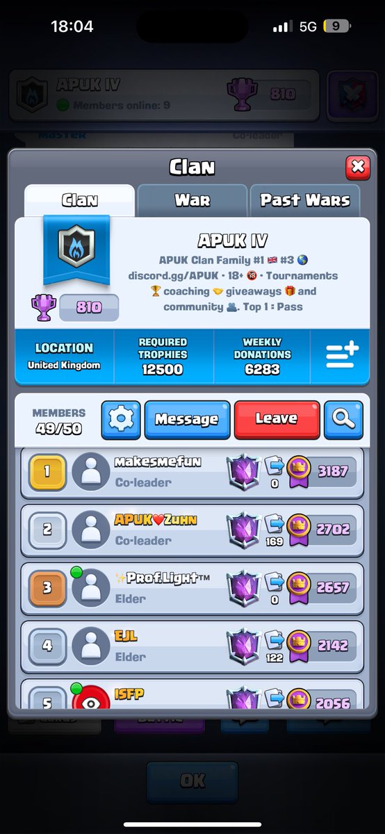 BenCr_'s tweet photo. @APUKCR UC looking for a clan for season end? 

APUK IV is 🔥 right now https://t.co/e96wdSoFCk