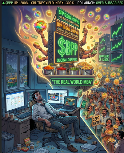 Bhayapanipuri's tweet photo. After Office Hours:
Every Indian employee eventually unlocks the same side quest:

“Maybe I should start a food stall.”

$BPP 🌶️

Buy here:
https://t.co/kj5mmhJF9k
#BPP #CorporateLife #Memecoin #Solana #IndianTech #CryptoIndia #StartupCulture https://t.co/GgpCaSJHax