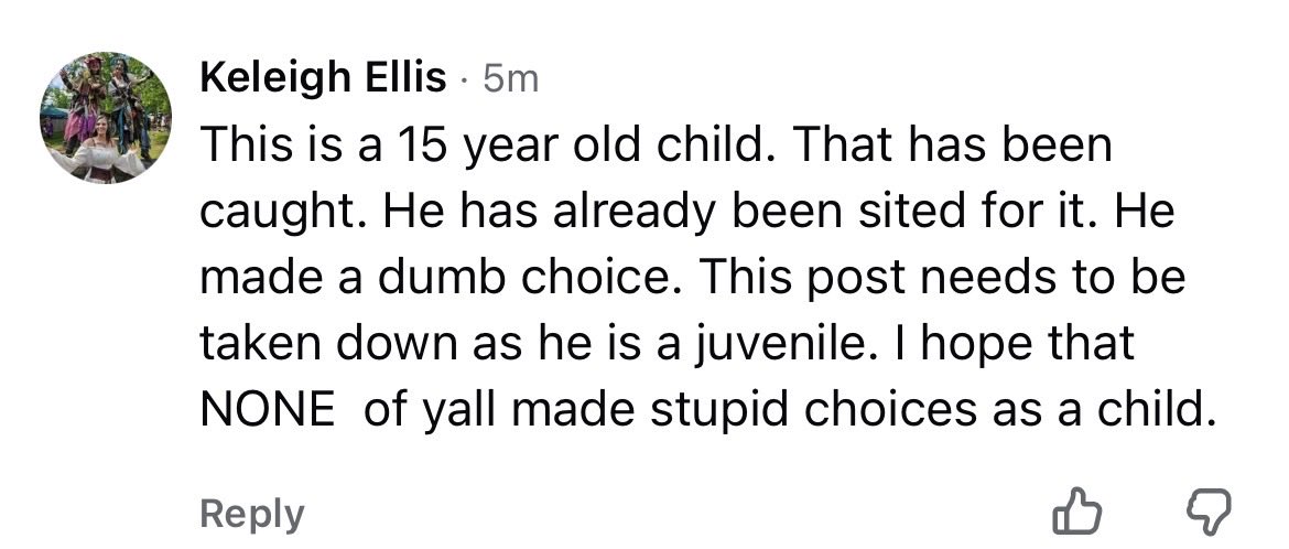 FilOfScoresberg's tweet photo. @MboroPoliceDept The white kid’s mom literally commented on y’all’s Facebook post trying to cover for him lol. https://t.co/azz5jlNrP2