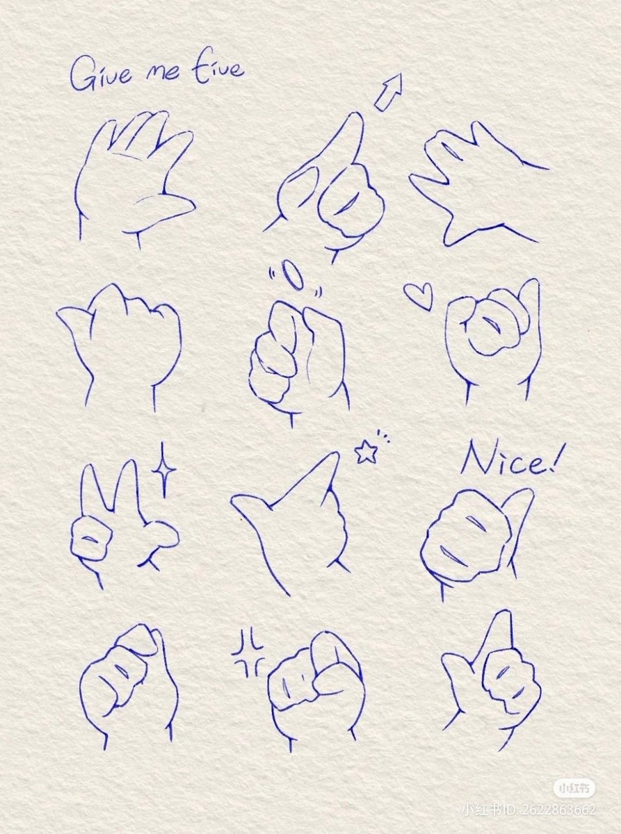 InkArtlab's tweet photo. Simple hand gestures can add personality and emotion to any drawing ✨ https://t.co/7NG5ggNyDD