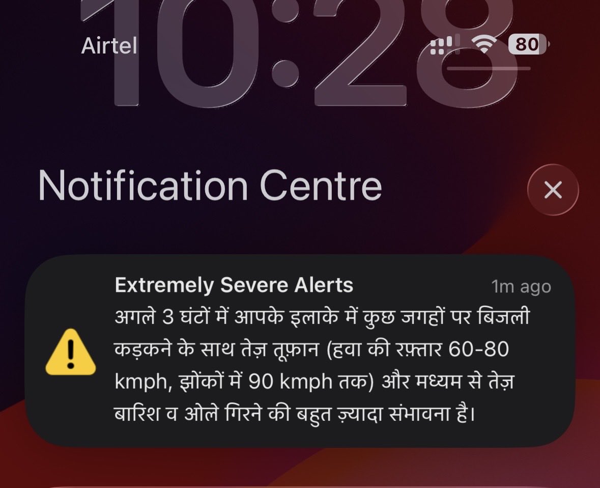 darksider_Rohan's tweet photo. Peak example of technology getting used in the right way. Received this much needed emergency alert timely
Thanks @ndmaindia @Indiametdept https://t.co/ePtFUJv4PH