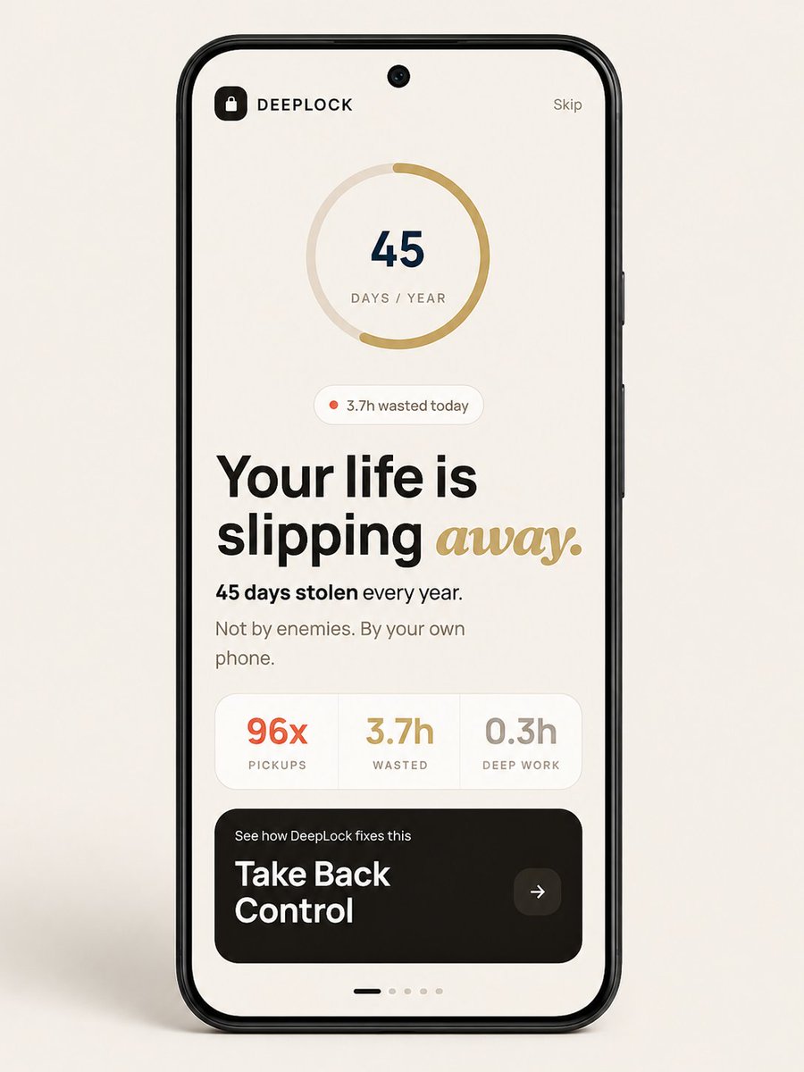 SanguLingshetty's tweet photo. โDeepLock redesign is finally done". ๐
Cleaner UI. Stronger enforcement. Better focus experience.f
Pushing to production now & submitting to the Play Store.
#buildinpublic #indiehackers #android #productivity #DeepLock #uiux #startup #saas https://t.co/xRFVzBqdQJ