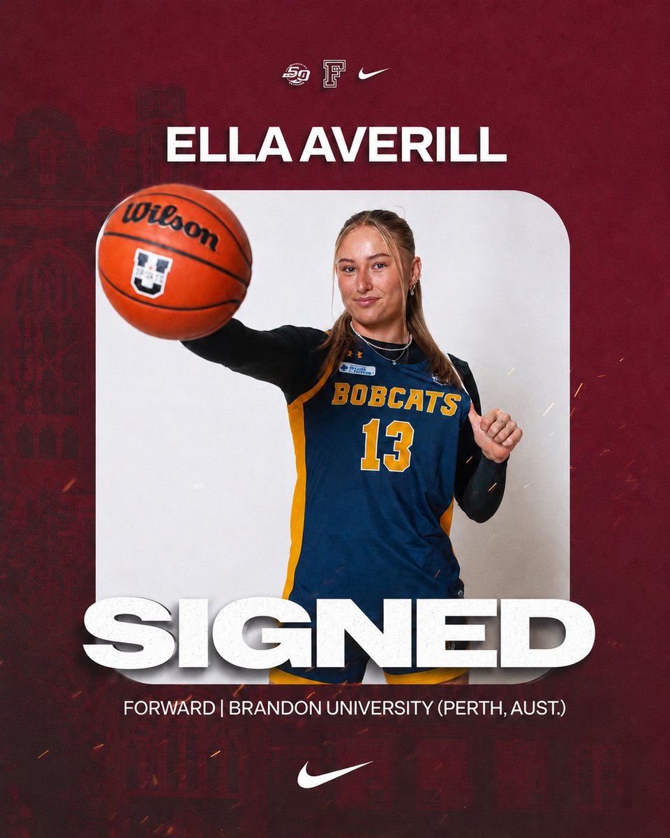 FordhamWBB's tweet photo. Signed ✍️ 

Welcome to Fordham, Ella 🐏 https://t.co/gPz1H1SjsO