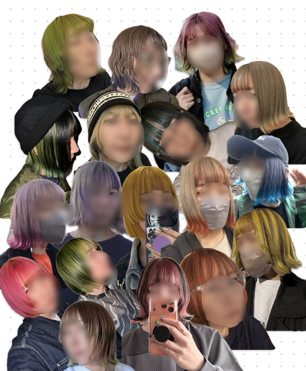 NZM110com's tweet photo. 美容院行ってきたついでに手元にある過去の髪色の写真を雑コラしてみたから見て https://t.co/Cp9FCORAvu