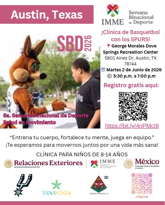 ConsulMexAtn's tweet photo. Únete a Spurs Community Hoops Night este 2 de junio para una experiencia llena de diversión, deporte y comunidad junto a los Spurs. 🙌🔥
🏀 Vive la energía Spurs de cerca

¡No te lo pierdas! Regístrate aquí: https://t.co/ebl6Av5xGO

#GoSpursGo #SBD2026 https://t.co/nTA2rmdZ8V