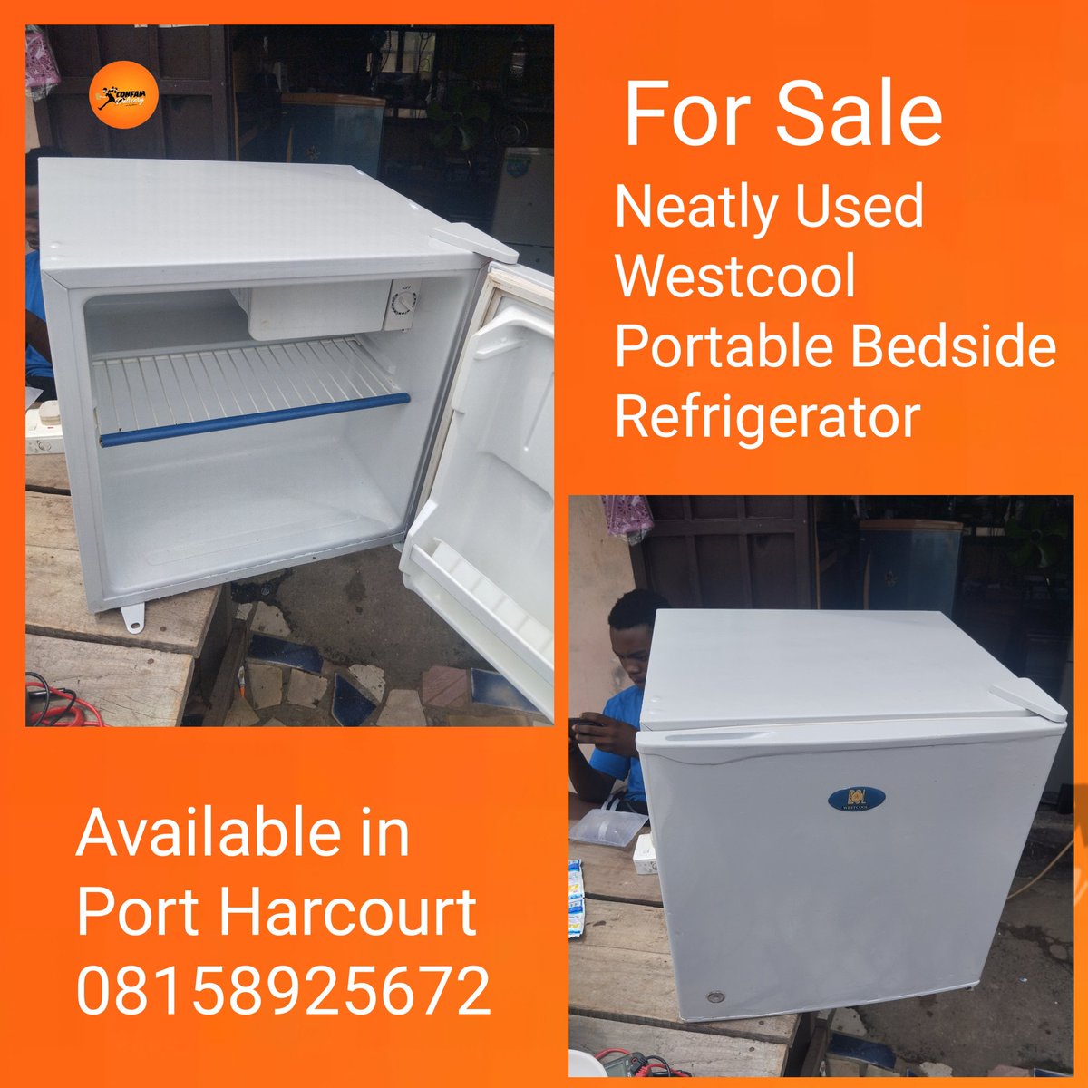 Confamdelivery's tweet photo. For Sale 

Neatly Used Westcool Portable Bedside Refrigerator 

Asking price: 120k Slightly Negotiable

Available in Port Harcourt
08158925672 https://t.co/ReCX8KVrYP
