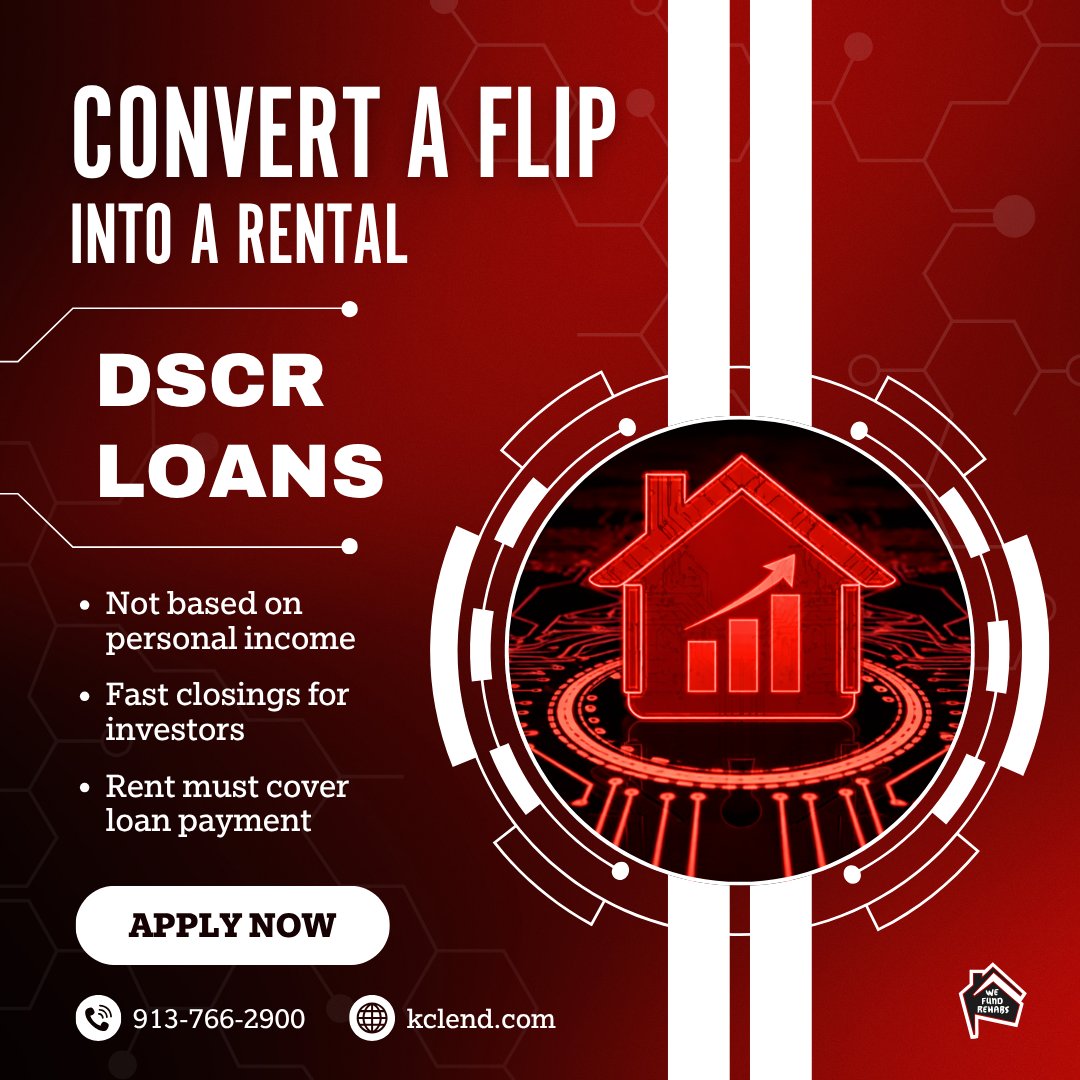 crossroadslend's tweet photo. Turn your next flip into long-term cash flow.😎

DSCR loans are designed for investors—focused on property income, not personal income. Faster closings, simpler approvals, and built to help you scale.🏘️

👉Call 913-766-2900 or visit https://t.co/zNr9Y0UlWZ today for more info!

#kc #kansascity #fixandflip #hardmoneyloans #investmentproperty #kcrealestate #DSCRLoans