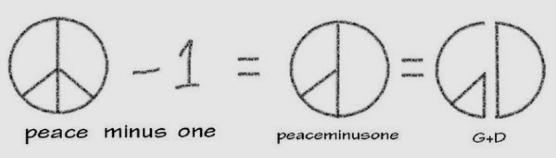 GLav88888888's tweet photo. And even the PEACEMINUSONE logo are made from "GD" itself https://t.co/fDoukvF78k