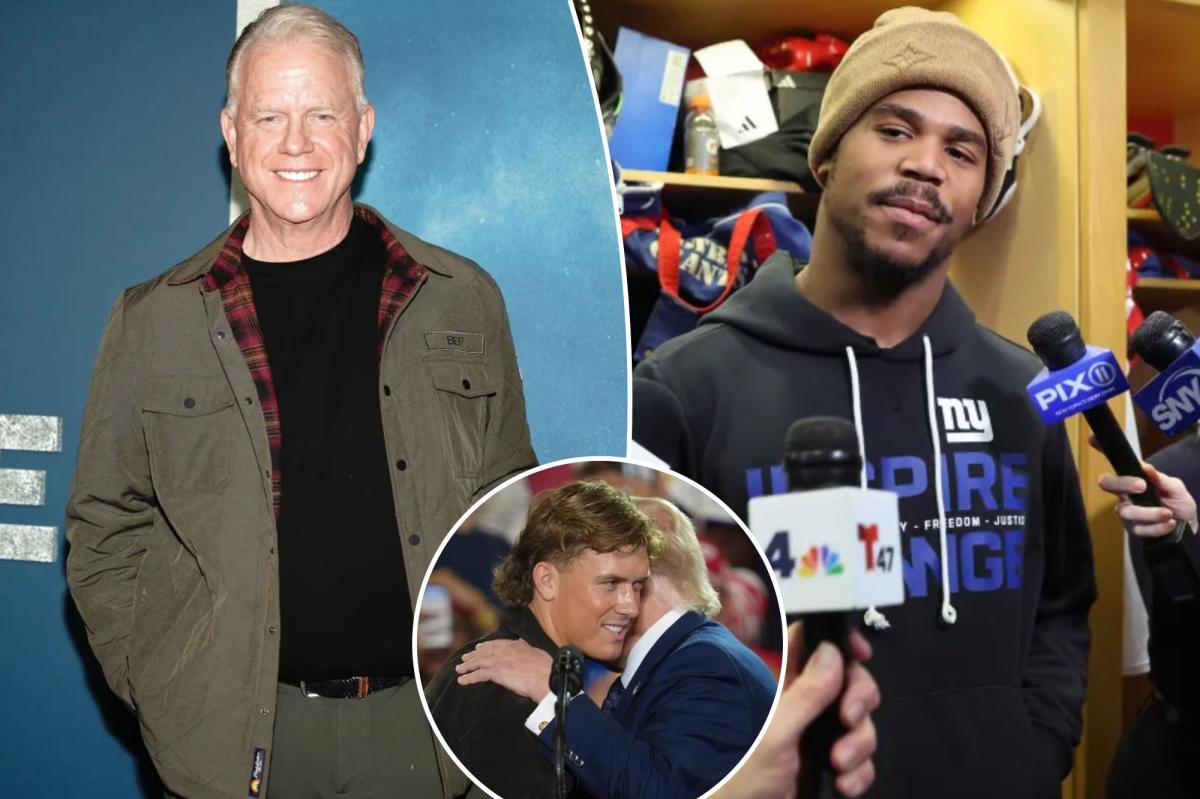 nypost's tweet photo. Boomer Esiason doubles down on calling out Abdul Carter over Jaxson Dart's Trump drama https://t.co/8KzsbLYVJm https://t.co/BfpEMbkMYA