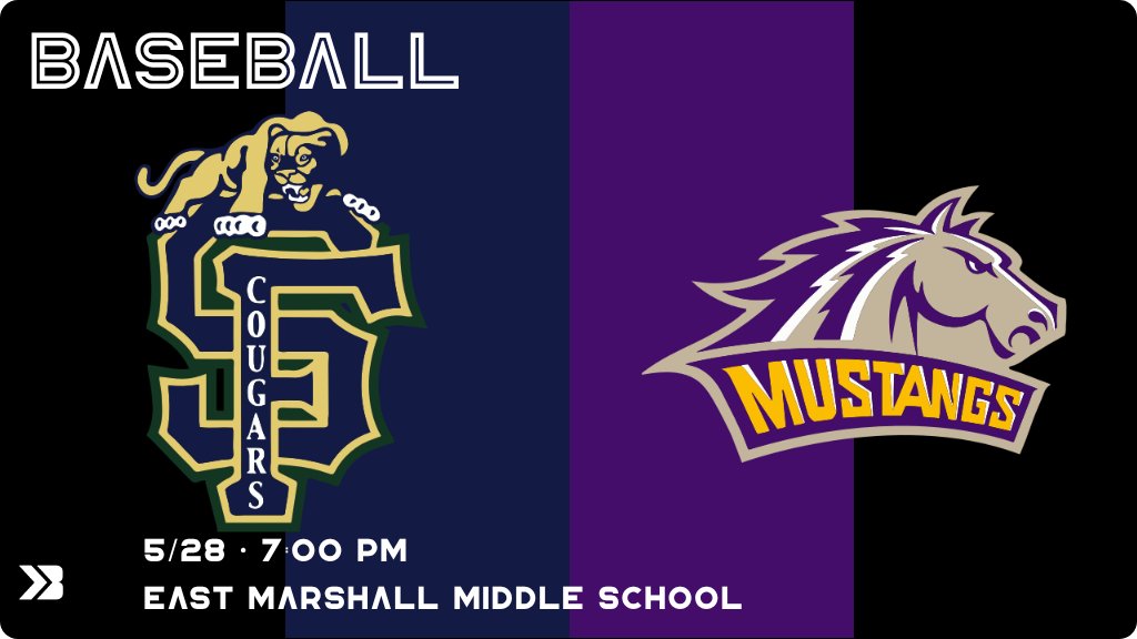 SumnerFred's tweet photo. Baseball (Varsity) Game Day! - Check out the event preview for the The Sumner-Fredericksburg Cougars vs The East Marshall Mustangs. It starts at 7:00 PM and is at East Marshall Middle School HS Baseball Diamond. https://t.co/agv6NtNBfZ https://t.co/SOmmh1GLVm