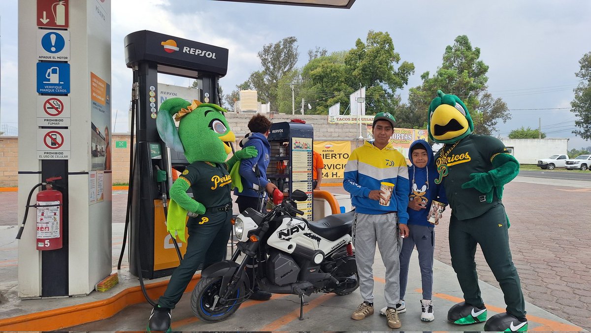 Pericos_Oficial's tweet photo. Pepe y Pía estuvieron muy emocionados con nuestros amigos de @repsolmexico en la estación de México-Puebla KM 68⛽🦜 

¡Gracias a todos los que se pusieron en #ModoPericos! 🟢

#PericosMásCercaDeTi https://t.co/cXt6jN1JLA