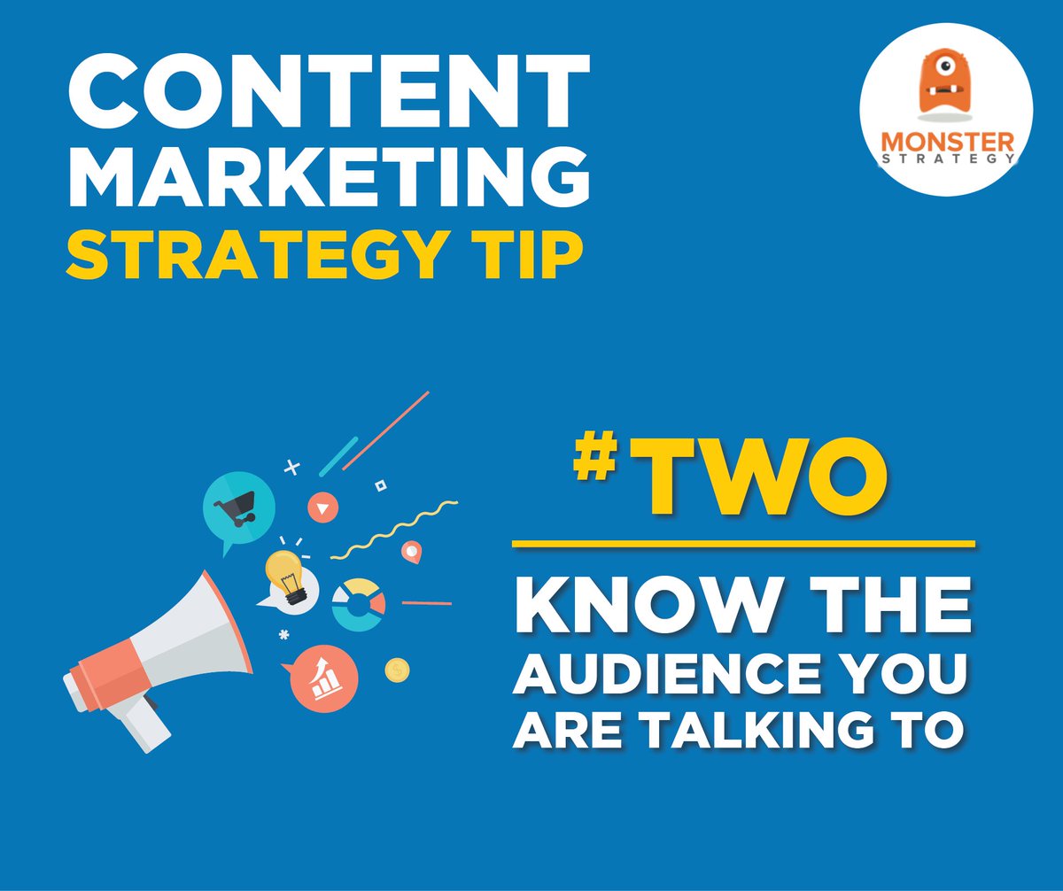 MonsterStrategE's tweet photo. Do some audience research.

#monsterstrategy #contentmarketing #digitalmarketing #marketingtips #biztips #contentstrategy https://t.co/M7UrO2Ltup