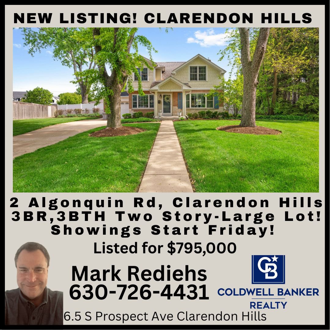 MarkRediehs's tweet photo. Wonderful 3BR, 3BTH 2-story home located in the most sought after neighborhood Blackhawk Heights in Clarendon Hills. This home has a first/second floor addition completed in 2010 and is located on one of the largest lots in the BHH subdivision sitting back on a secluded corner https://t.co/z9Rexir4VG