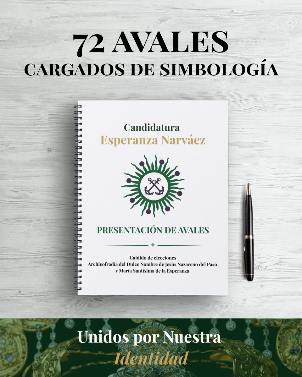 CandEsperanzaN's tweet photo. 𝐏𝐑𝐄𝐒𝐄𝐍𝐓𝐀𝐃𝐀 𝐋𝐀 𝐂𝐀𝐍𝐃𝐈𝐃𝐀𝐓𝐔𝐑𝐀

📥 En la tarde de ayer, 27 de mayo, formalizamos la presentación de nuestra Candidatura en la oficina de Secretaría de la Archicofradía.

✍️🏽 Comprometidos con nuestra historia, hemos querido presentar 𝟳𝟮 𝗮𝘃𝗮𝗹𝗲𝘀, un número concreto y singular, cargado de símbología.

📁 En el año 1641 se fundó la Hermandad de los 𝟳𝟮 Discípulos de la Madre de Dios de la Esperanza, que desde ese momento queda incorporada a la del Dulce Nombre de Jesús; siguiendo una inspiración directa de los 𝟳𝟮 Discípulos a los que Jesús encomendó la misión de preparar su Camino.

✳️ Tenemos el honor y la enorme responsabilidad de contar con el apoyo del 𝗛𝗲𝗿𝗺𝗮𝗻𝗼 𝗻ú𝗺𝗲𝗿𝗼 𝟭 de la Corporación, de dos 𝗲𝘅 𝗛𝗲𝗿𝗺𝗮𝗻𝗼𝘀 𝗠𝗮𝘆𝗼𝗿𝗲𝘀 de esta Casa, y 𝘃𝗶𝘂𝗱𝗮 𝗱𝗲 𝗲𝘅 𝗛𝗲𝗿𝗺𝗮𝗻𝗼 𝗠𝗮𝘆𝗼𝗿; así como de la bisnieta de 𝗗. 𝗙𝗿𝗮𝗻𝗰𝗶𝘀𝗰𝗼 𝗦á𝗻𝗰𝗵𝗲𝘇 𝗦𝗲𝗴𝗮𝗿𝗿𝗮, quien evitara la quema de la Sagrada Imagen de María Santísima de la Esperanza en mayo de 1931.

💜💚 Inicamos así un camino de Hermandad con la responsabilidad y el respeto que nuestra Archicofradía requiere, seguimos avanzando hacia el futuro, #UnidosporNuestraIdentidad 

#CofradíasMLG
