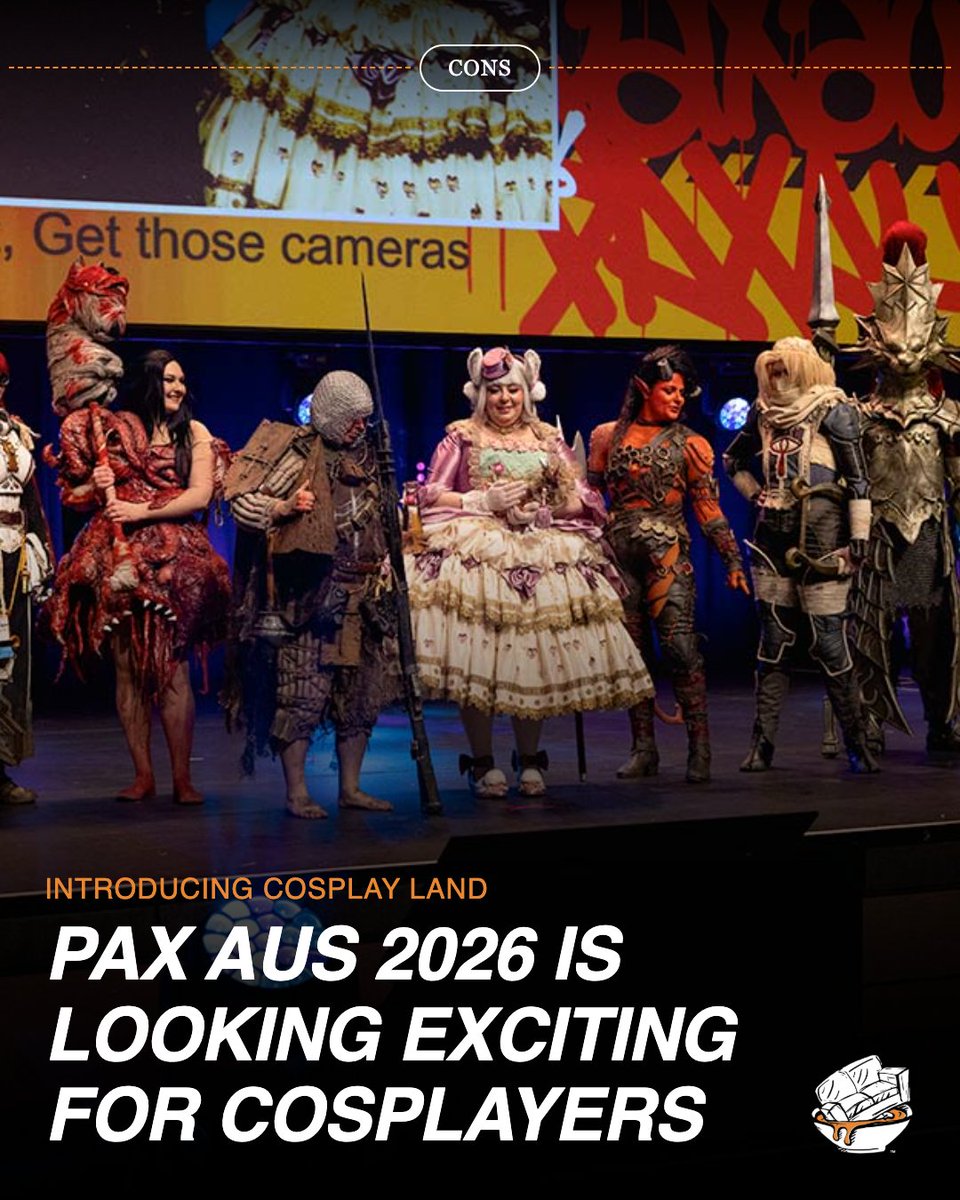 CouchSoup's tweet photo. Cosplayers, start your hot glue guns. 🔥 Here's why @PAXAus 2026 is the one you don't want to miss: https://t.co/7dk8zZbY6k https://t.co/gM24ZxJMoS