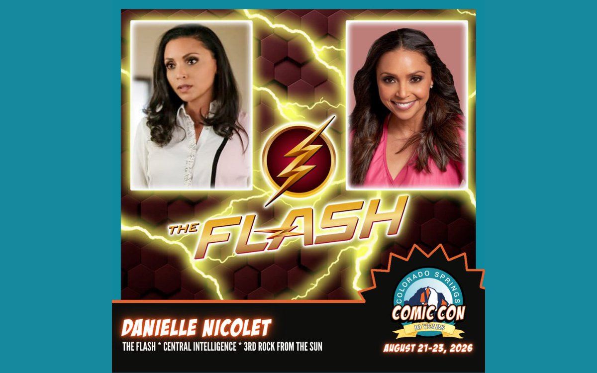 cscomiccon's tweet photo. Please welcome Danielle Nicolet to #CSCC2026 at the @bworldarena! Danielle is best known for her role as Cecile Horton on The Flash, becoming a fan-favorite member of Team Flash throughout the hit CW series. Don’t miss your chance to meet her during our Flash-themed guest announcements this week! Buy tickets now at https://t.co/ykT0o8wHDm!

#TheFlash #DanielleNicolet #CSCC2026
