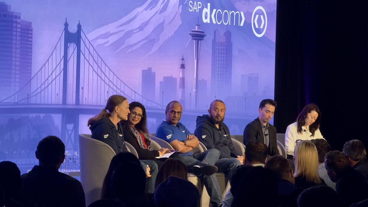 JBisnik's tweet photo. Attending the @SAP dcom at PlugNPlay in Sunnyvale. Looking forward to a day of collaborations on Business AI and SAP Joule. 

#sapdcom #sap #AI https://t.co/wd5WG56zsu