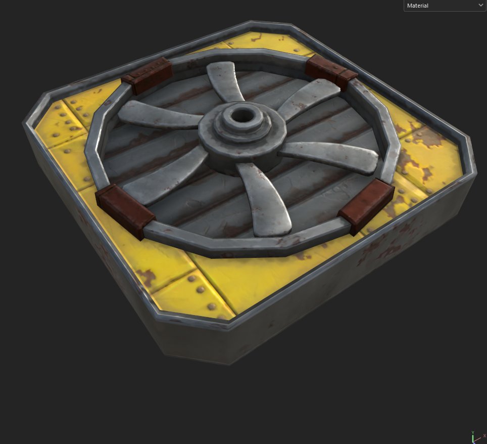 KarolisDotJPG's tweet photo. Think this thing is done, any notes from stylized prop artists? 
#gamedev #indiedev #Stylized3d #EnvironmentArt #GameArt #indiegamedev https://t.co/2ueqcGgr0E