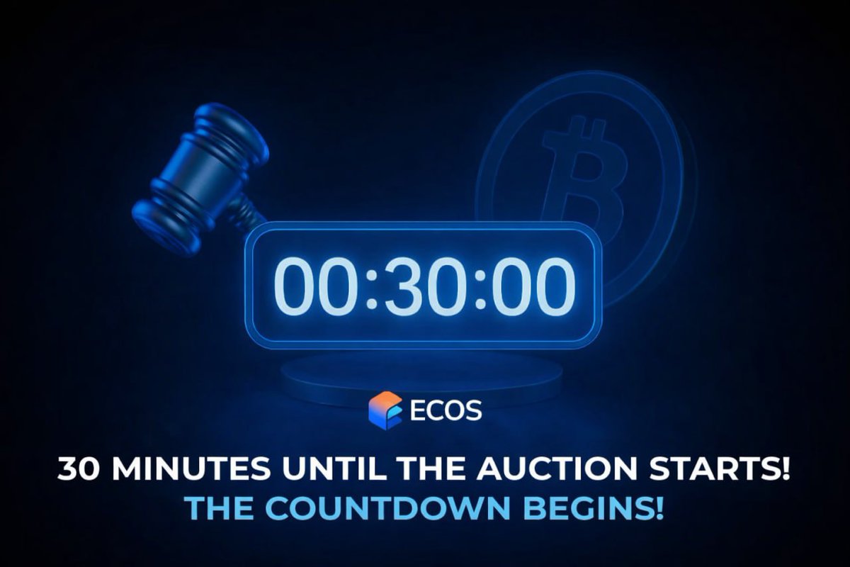 ecosmining's tweet photo. The ECOS auction starts in 30 minutes!

Grab a BTC mining contract at below-market prices.

Only one exclusive lot – live bidding only, real discounts only.

Join the action in our Telegram!

Join here: https://t.co/xpVpiAebeU https://t.co/fcktmFcQqq