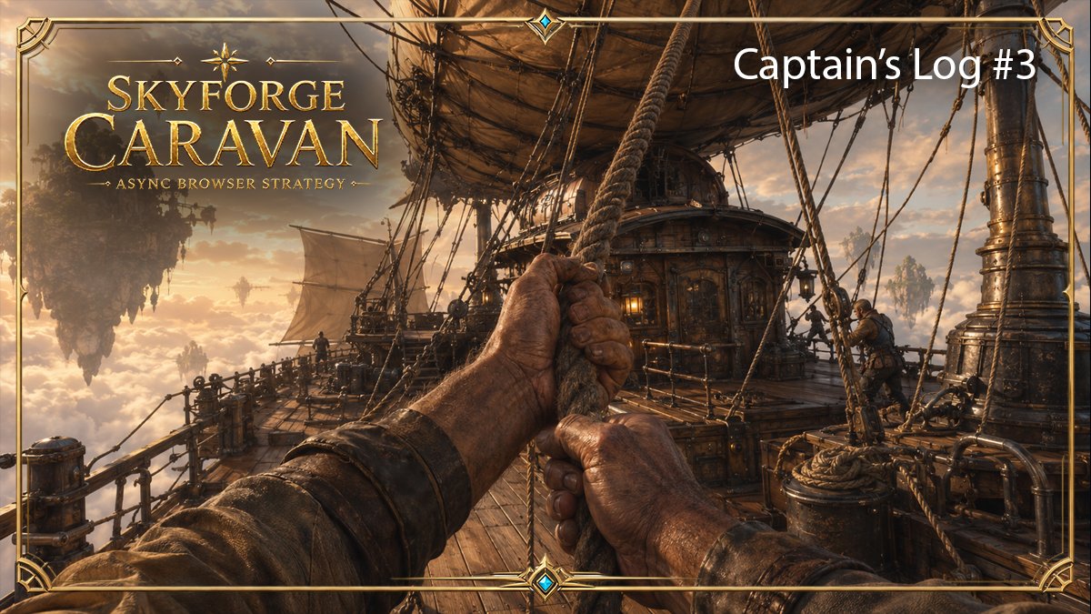 SkyforgeCaravan's tweet photo. Day 3. Captain handed me a rope coil and pointed at the mainsail. "Tighten it. Loose knots kill."

Hands shook. Not from fear, from weight. This ship breathes, and I'm part of its lungs now.

#CaptainLog #SkyforgeCaravan #ShipLife #Cautious https://t.co/pW4NiWbrow