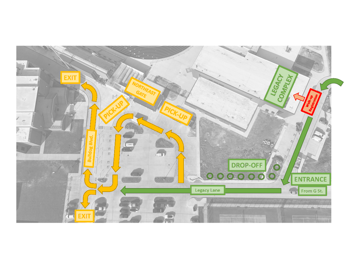 LPISDstrength's tweet photo. Drop-off and Pick-Up Map for our 2026 Summer Strength and Conditioning Camp. 

Parking: Tennis Court Lot (below "Legacy Lane" green arrow on the attached image)
@lpisd @LPISDAthletics @LXJ_Athletics @LPJathletics https://t.co/kN4kWCszU1