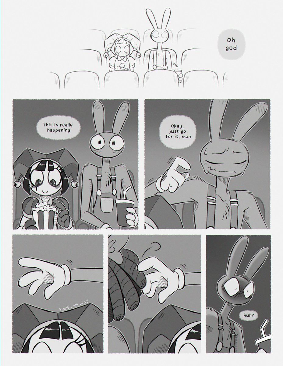 Mary_MS_Jay's tweet photo. Movie Date... kinda (1/2)

#tadc #funnybunny #theamazingdigitalcircus https://t.co/xqqVQLU3jA