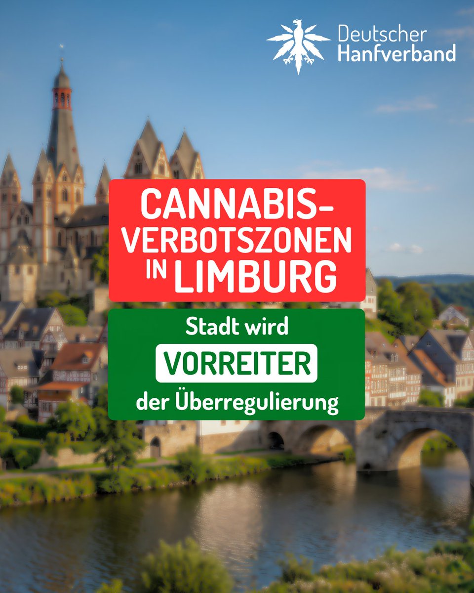 hanfverband's tweet photo. Limburg will flächendeckende Verbotszonen ausweisen. Angeblich soll diese Kartierung für Klarheit sorgen, faktisch treibt die Stadt die Überregulierung damit aber auf die Spitze. Mehr dazu hier: https://t.co/rS4CjWScQo https://t.co/hagEqzHat1