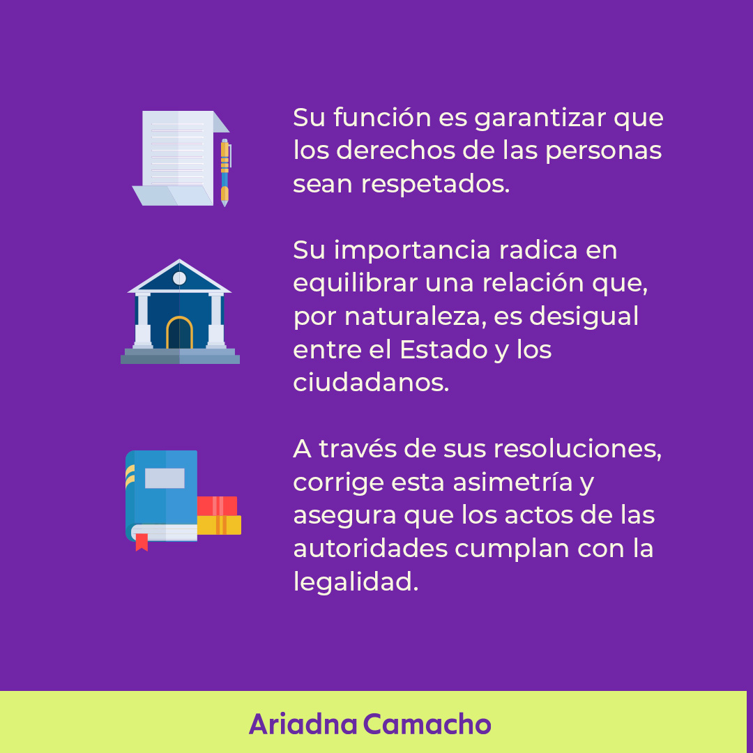 ariadnacamacho's tweet photo. La justicia administrativa forma parte de situaciones mucho más cotidianas de lo que imaginamos.

El  @TFJAMexico tiene la función de revisar que las autoridades actúen conforme a la ley y garantizar equilibrio entre el poder público y los derechos de las personas. https://t.co/q1FMH27Vjx