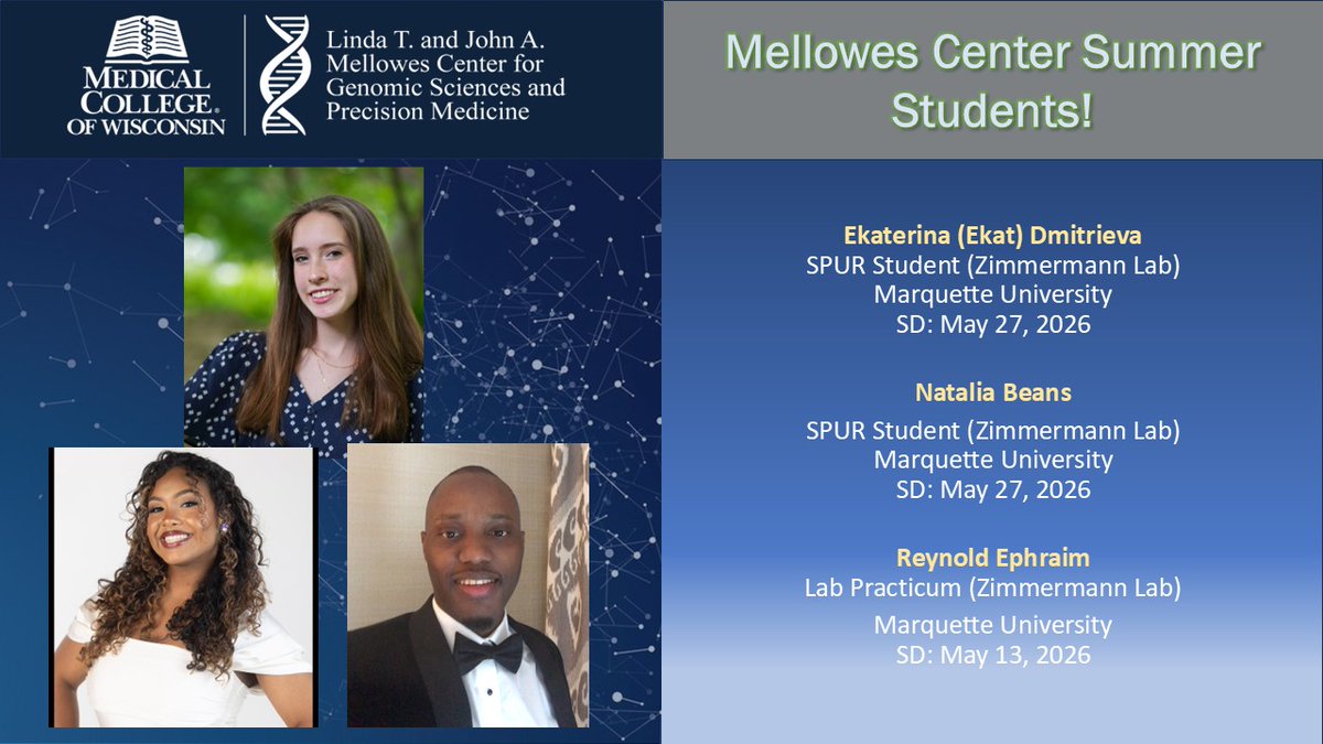 mellowescenter's tweet photo. We’re excited to welcome our summer students to the @mellowescenter ! ☀️🔬

We’re looking forward to a summer of learning, discovery, and collaboration at @MedicalCollege! #SPUR #BiomedicalResearch #MellowesCenter @MCW_Research @MTZimmermann https://t.co/4NhQPjYy50