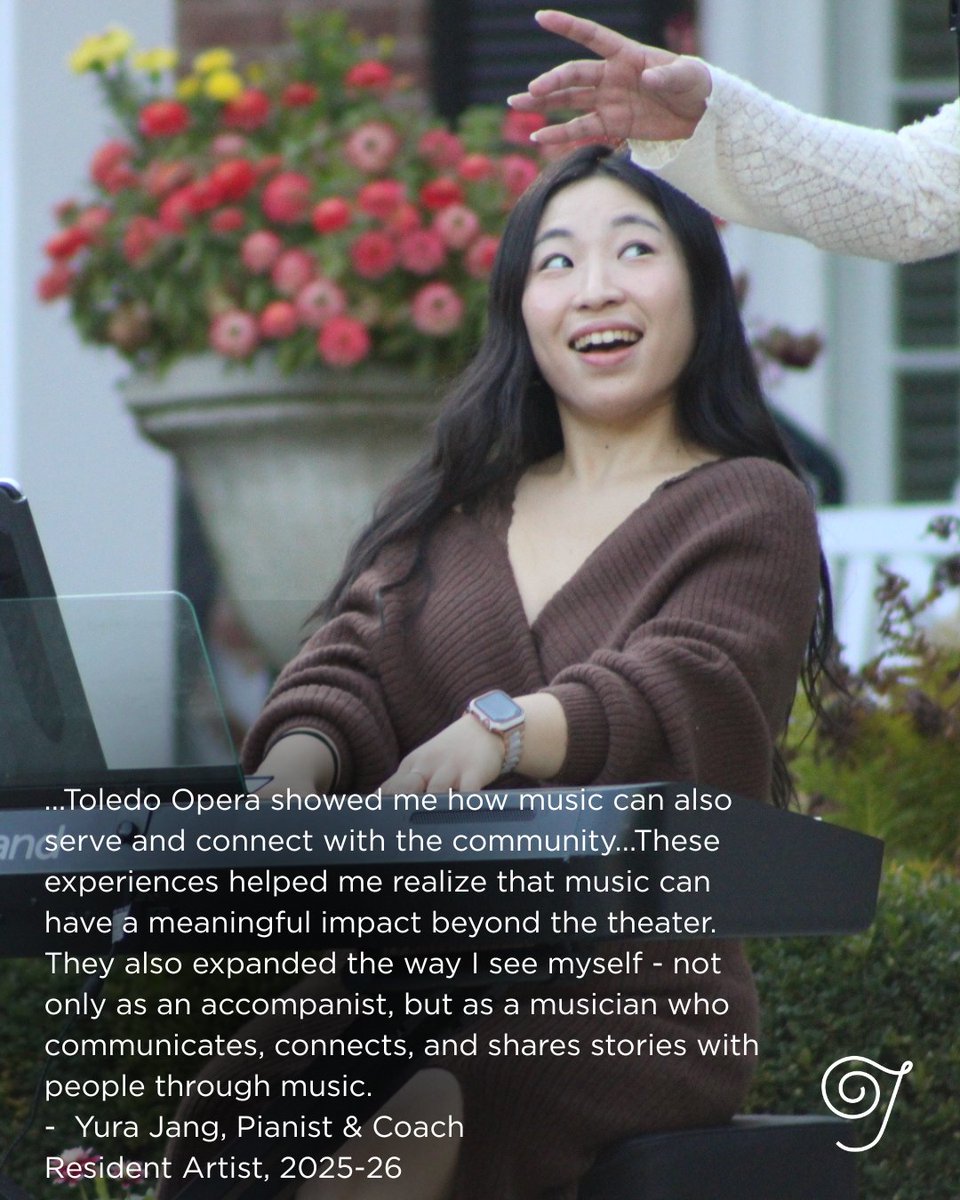 ToledoOpera's tweet photo. As we close our 2025–26 season, we’re celebrating and thanking pianist and vocal coach Yura Jang for her incredible year as a Toledo Opera Resident Artist. Thank you, Yura, for the artistry, kindness, and dedication you brought to us this season! https://t.co/OW21nMbjVr