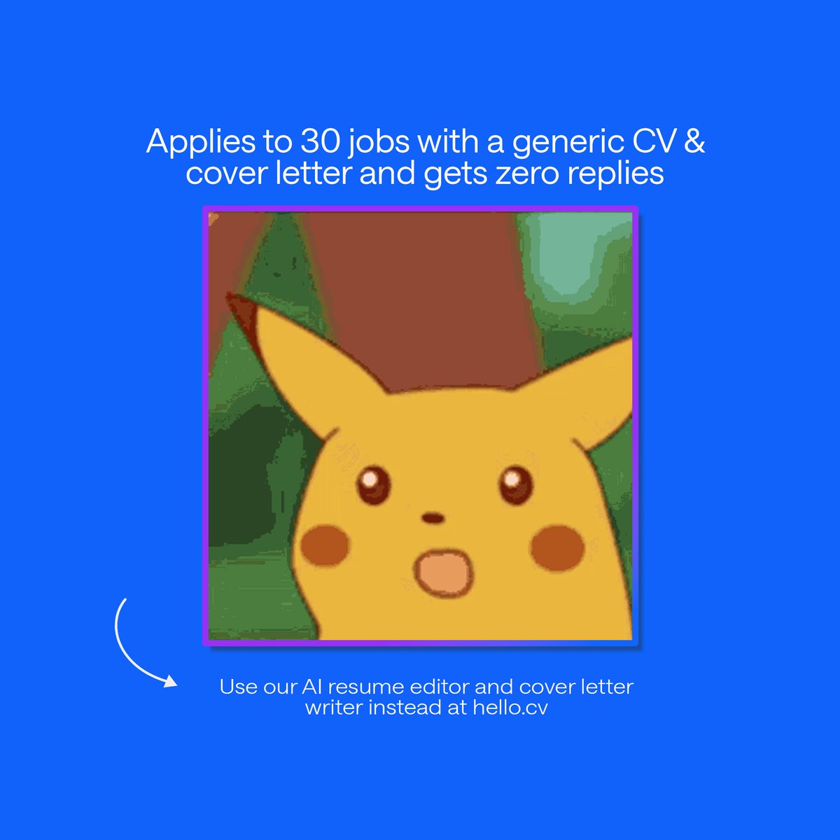 hellodotcv's tweet photo. Here's the truth nobody wants to hear: a generic CV + a generic cover letter = a generic outcome (which is usually silence).

The https://t.co/5od7rPLd4M AI Resume Editor + Cover Letter Writer rebuilds both for every role so the right people actually see you. https://t.co/abrKDocVZe