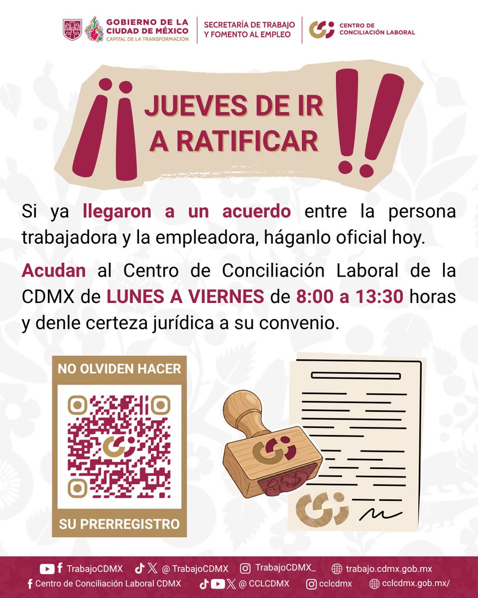 CCLCDMX's tweet photo. 📷 Llegar a un acuerdo laboral entre trabajador y empleador es fundamental. Darle validez en el CCL CDMX lo es aún más.

✔️ Este proceso permite verificar que no exista renuncia de derechos y prevenir futuros conflictos.

⏱️ Formaliza tu acuerdo y brinda certeza a ambas partes. https://t.co/okjljERXzW